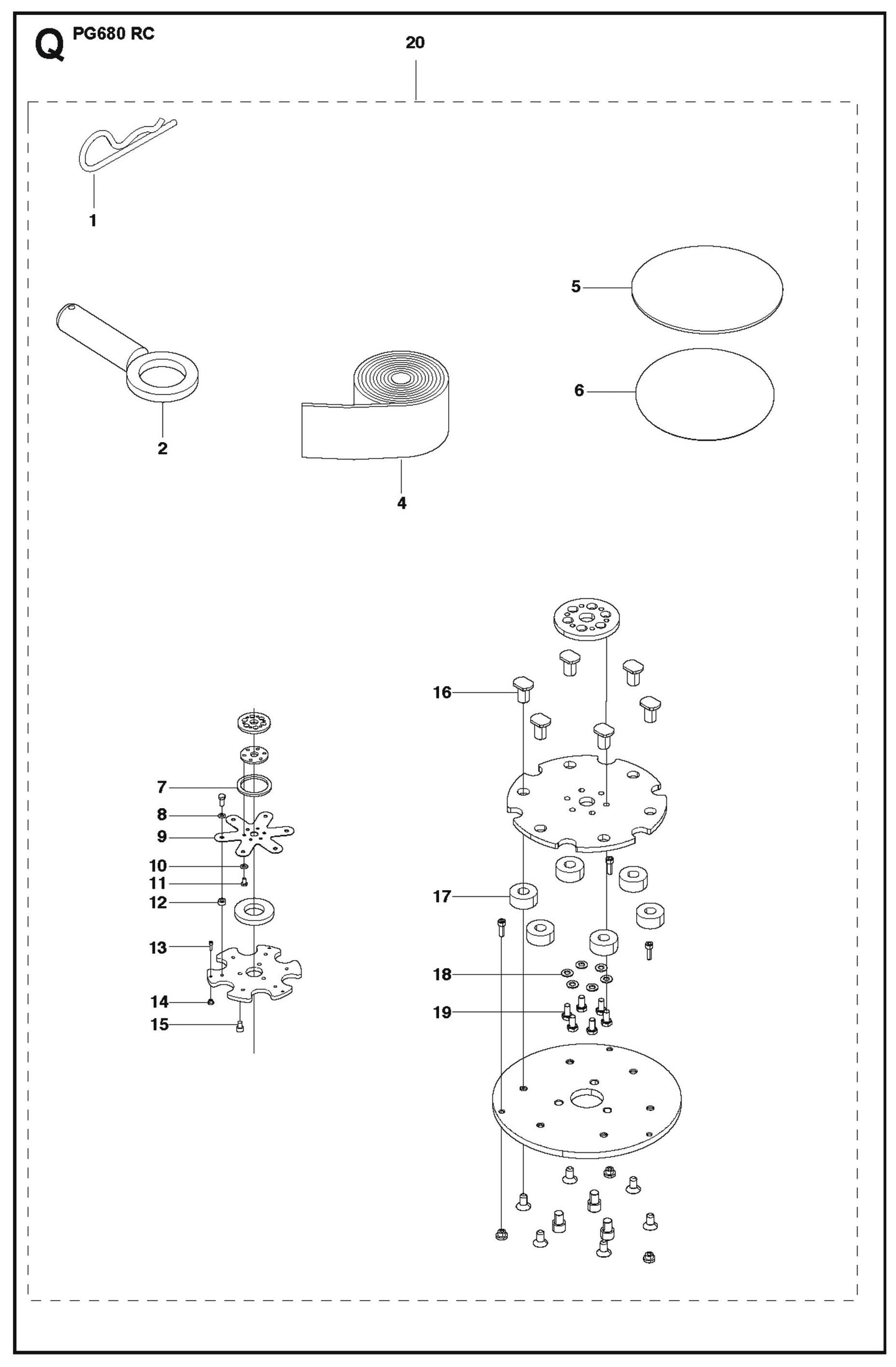 Q Parts For PG 680 RC By Husqvarna