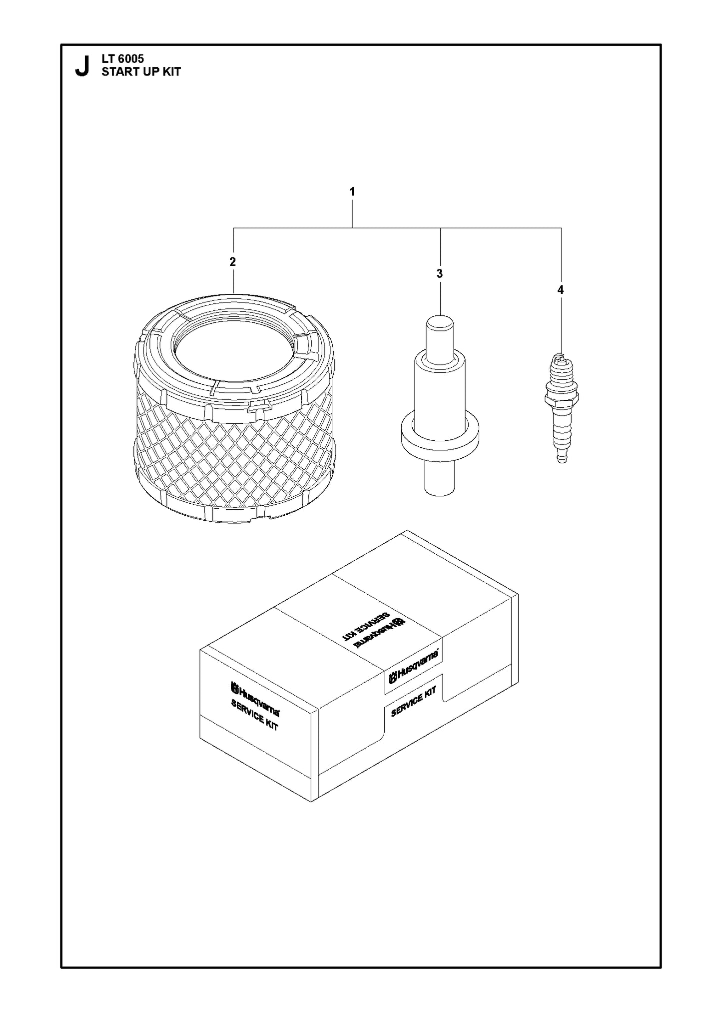 Startup Kit Assembly Parts For LT6005 Compaction Rammer By Husqvarna