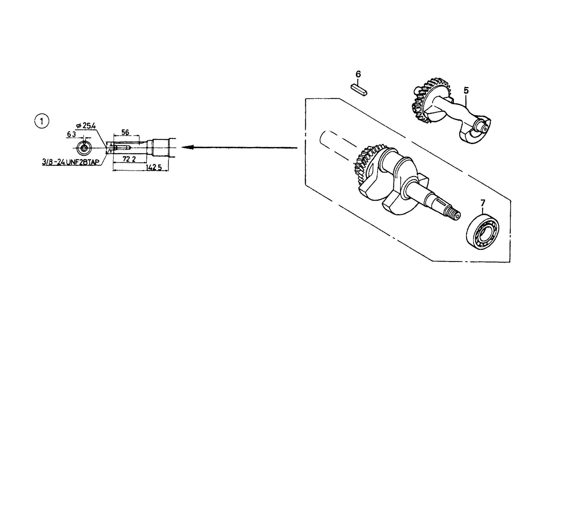 QP40TH HONDA GX340K1QA2 Engine Crankshaft Assembly Parts By Multiquip