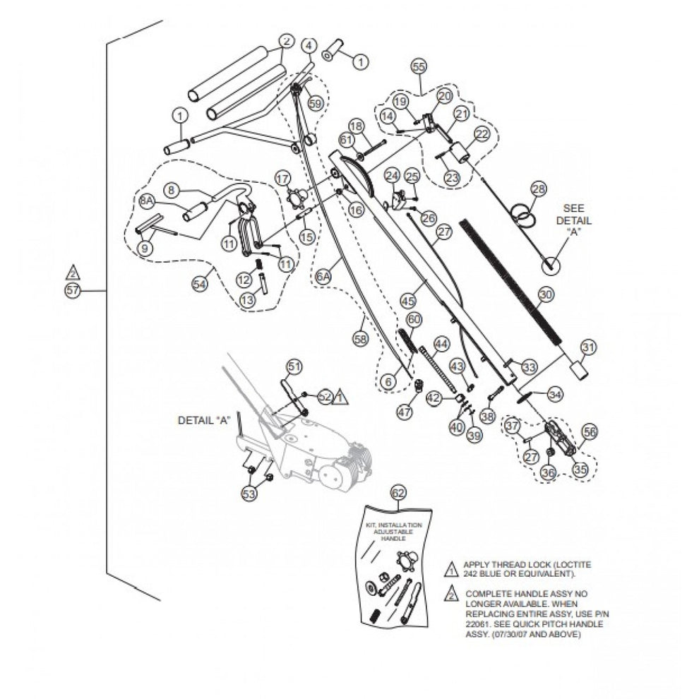 B46 Series Quick-Pitch Handle Assembly-1 by Multiquip Whiteman
