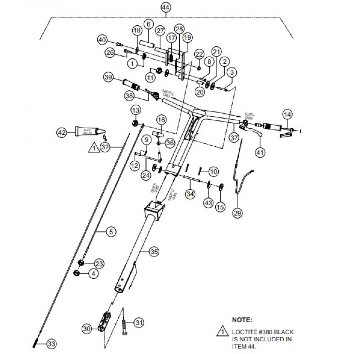 Quick Pitch™ Handle Assembly Parts for CA4HM Trowels by Multiquip Whiteman