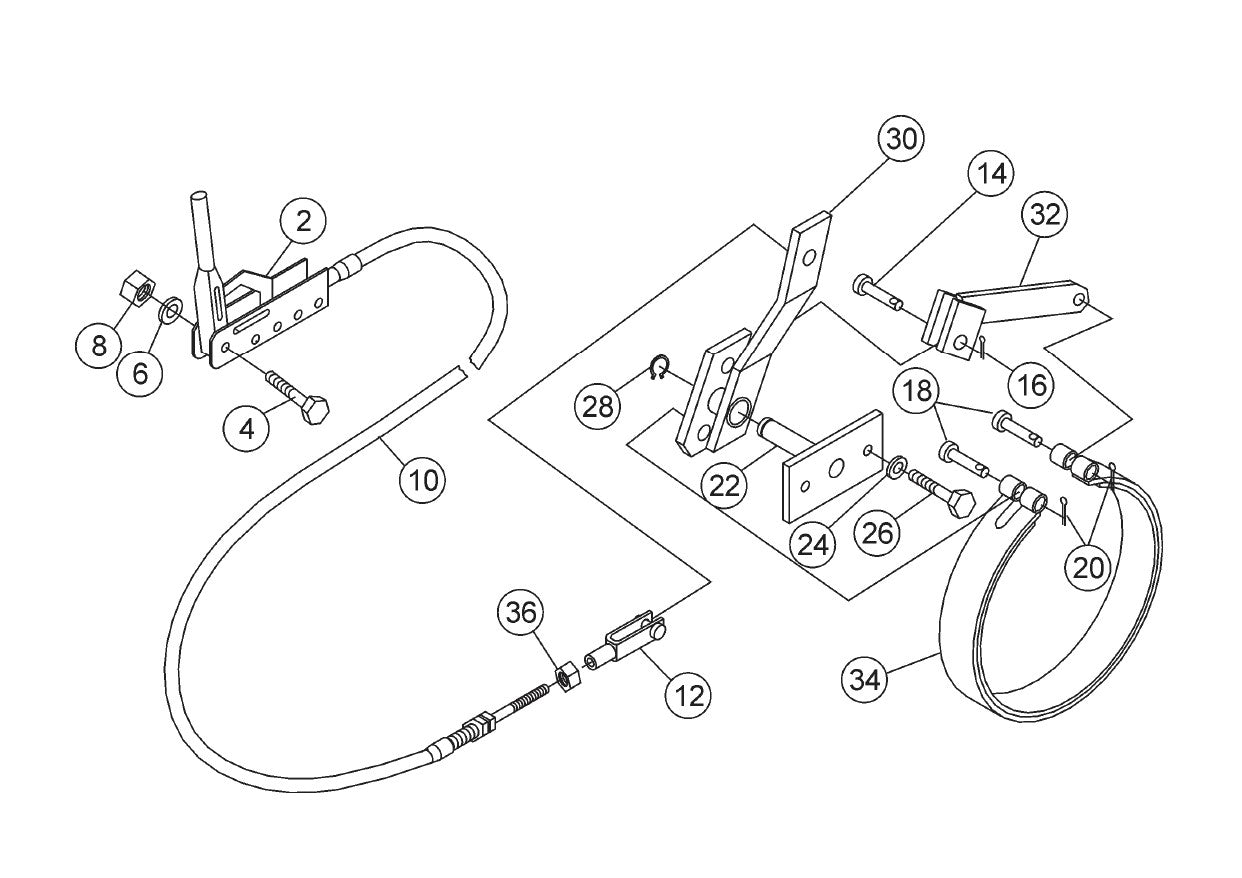 R2000H —  Brake Assy. Parts By Multiquip