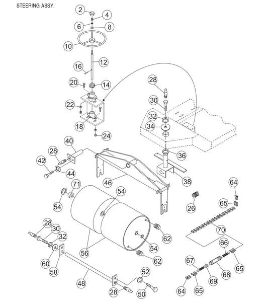R2000H —  Steering Assy. Parts By Multiquip