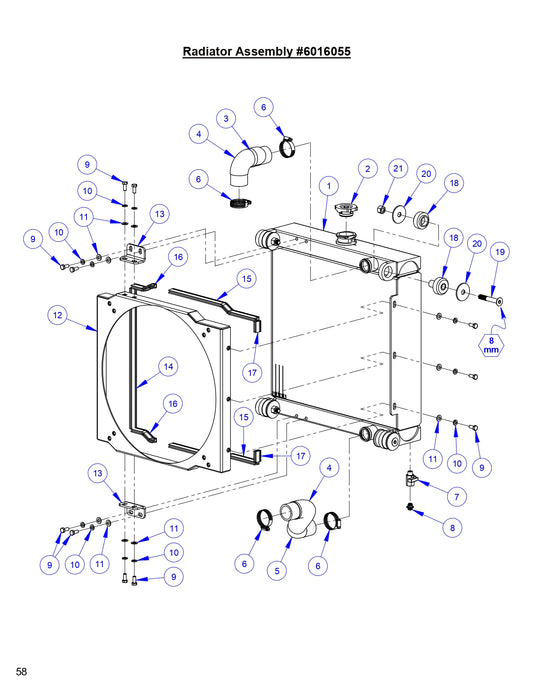 CC9074DK Radiator Assembly Parts