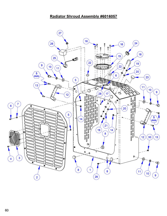CC9074DK Radiator shroud Assembly Parts