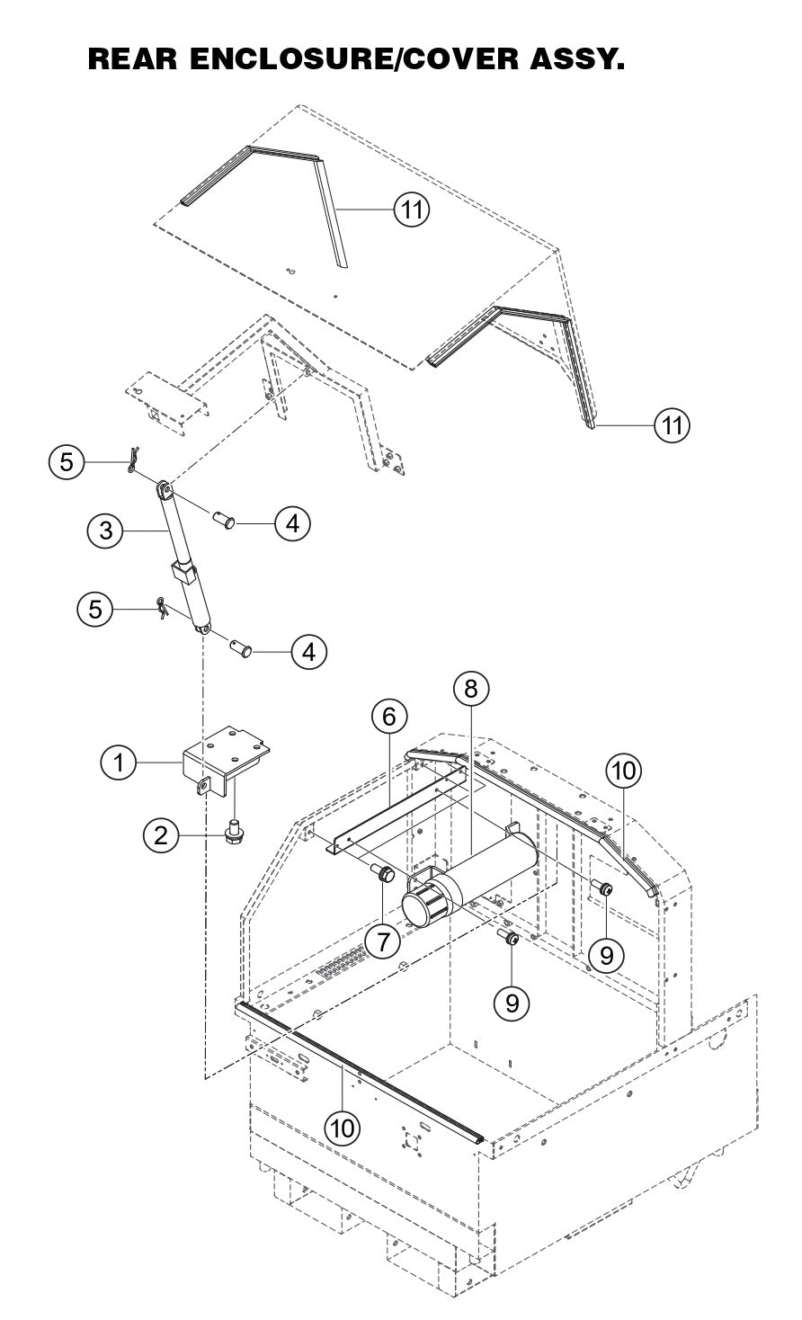 GBX12SK, GBX24BK GloBug Lighting System Rear Enclosure/Cover Assembly Parts by Multiquip