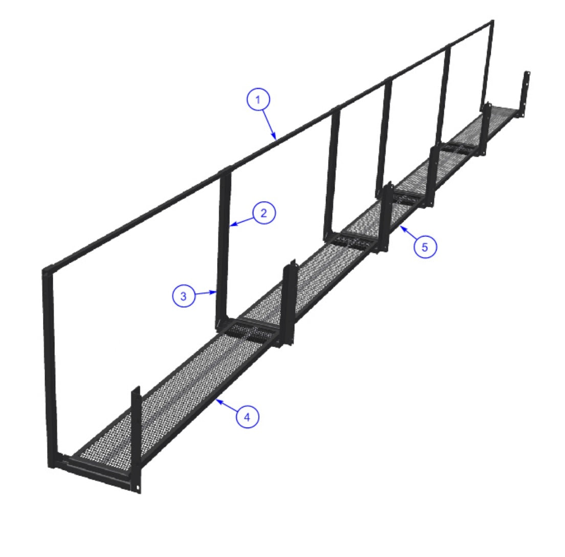 TRTP150B Triple Roller Tube Pavers Front / Rear Walkway Assembly Parts by Allen Engineering