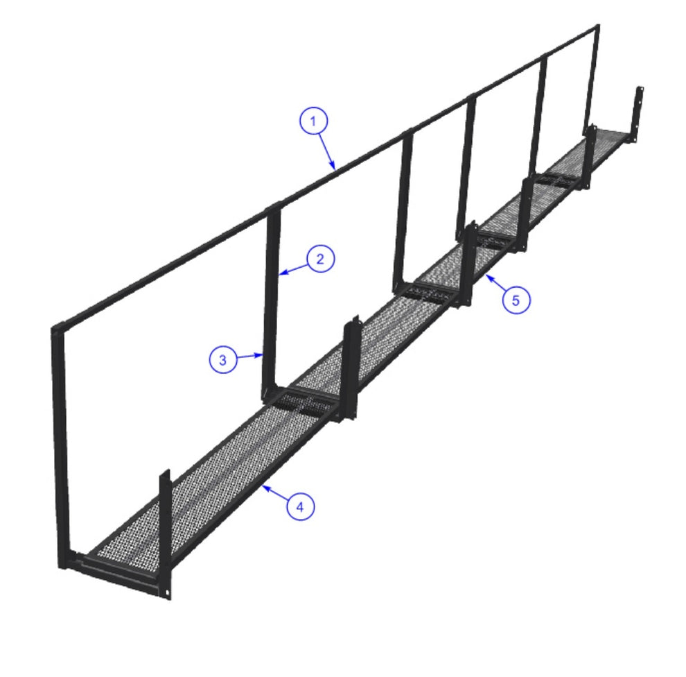 TRTP150B Triple Roller Tube Pavers Front / Rear Walkway Assembly Parts by Allen Engineering