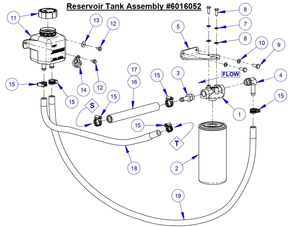 CC9074DK Reservoir Tank Assembly Parts