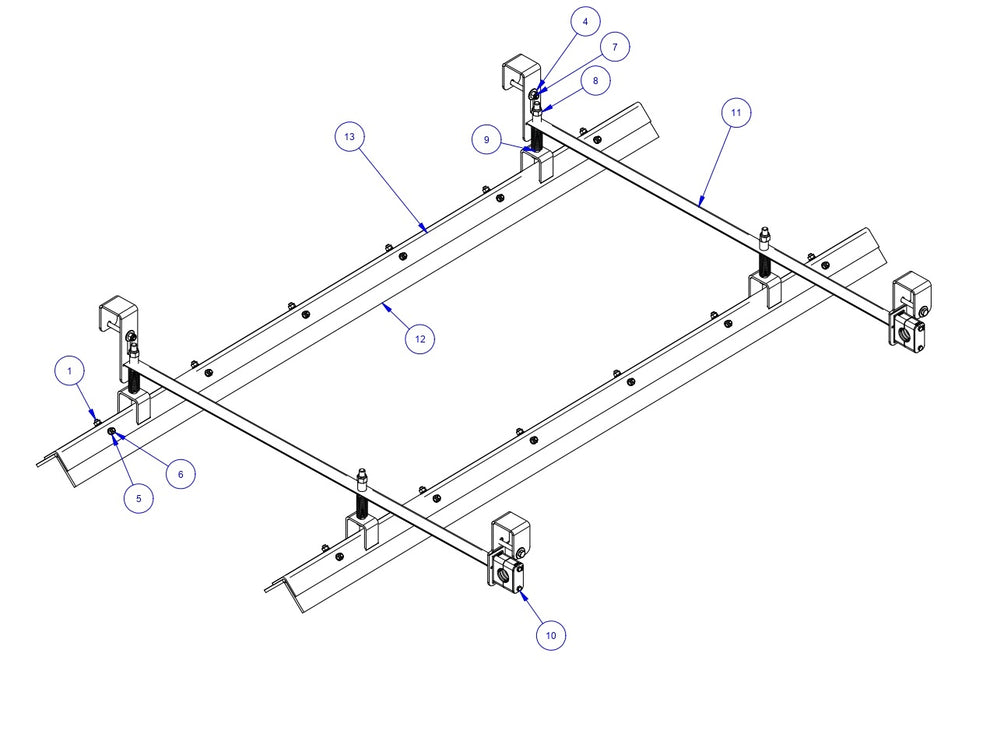 TRTP275 Triple Roller Tube Pavers LH 6' / RH 6’ End Scraper Assembly Parts by Allen Engineering