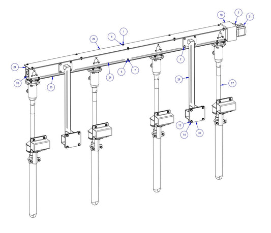 TRTP275 Triple Roller Tube Pavers RH Rack Assembly Parts by Allen Engineering