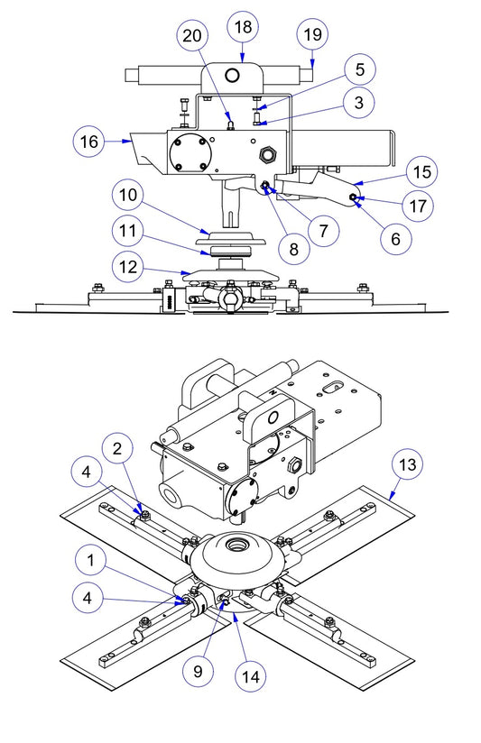 MP245 Mechanical Pro Riders Right Hand Rotor Assembly Parts by Allen Engineering