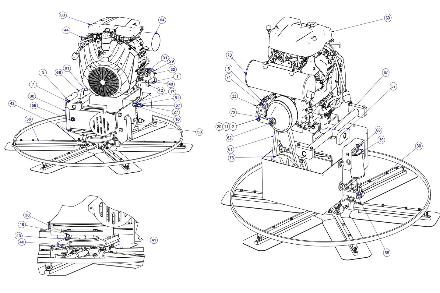 HP205 High Performance Riders Right Hand Rotor Module Assembly Parts by Allen Engineering