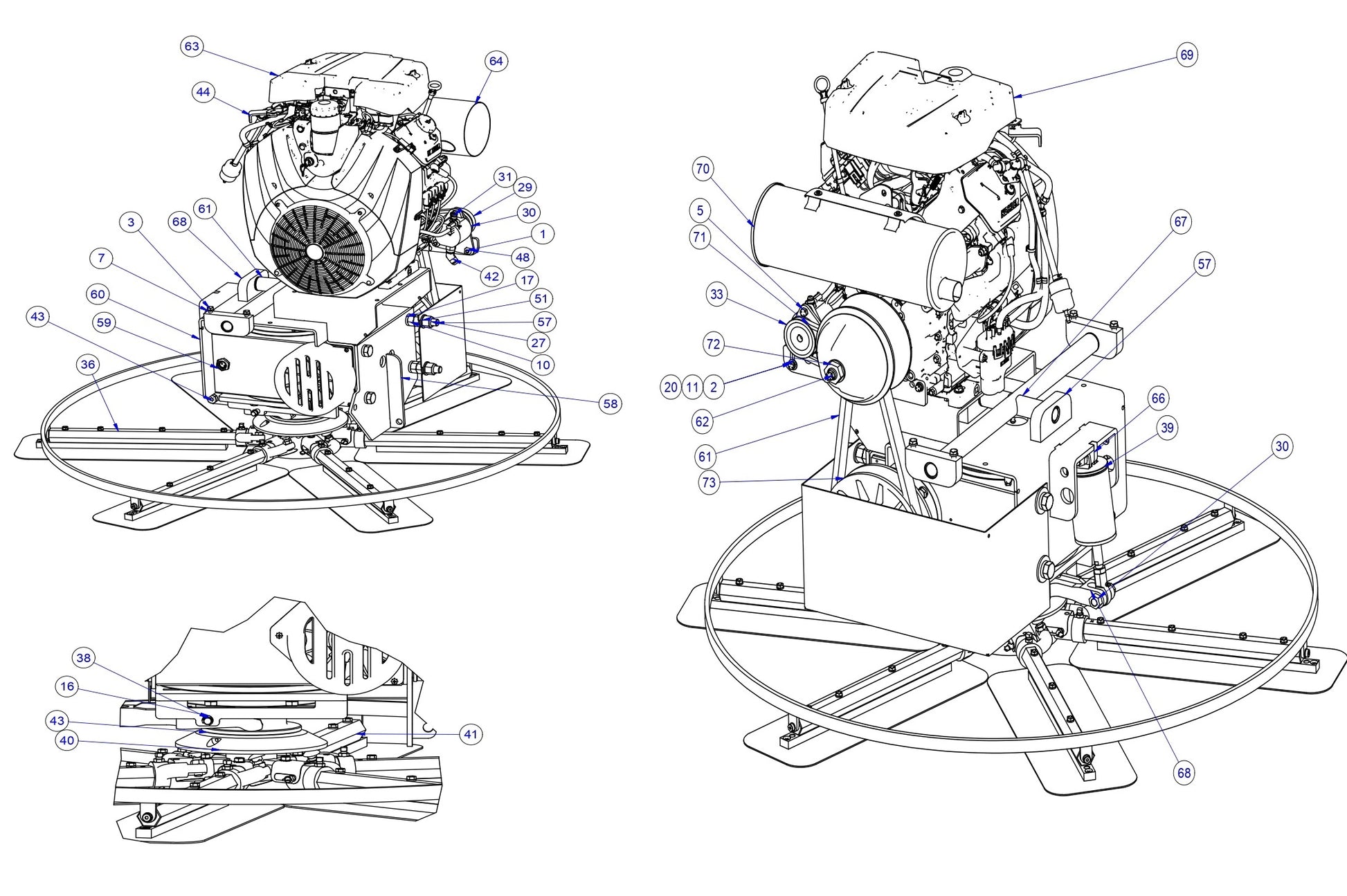 HP205 High Performance Riders Right Hand Rotor Module Assembly Parts by Allen Engineering
