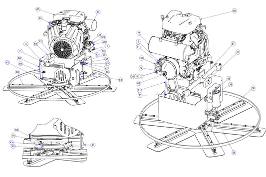 HP205 High Performance Riders Right Hand Rotor Module Assembly Parts by Allen Engineering
