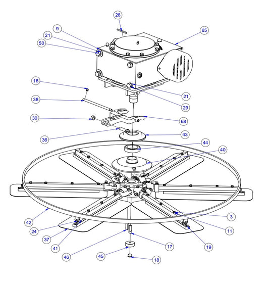 HP205 High Performance Riders Right Hand Rotor Assembly Parts by Allen Engineering