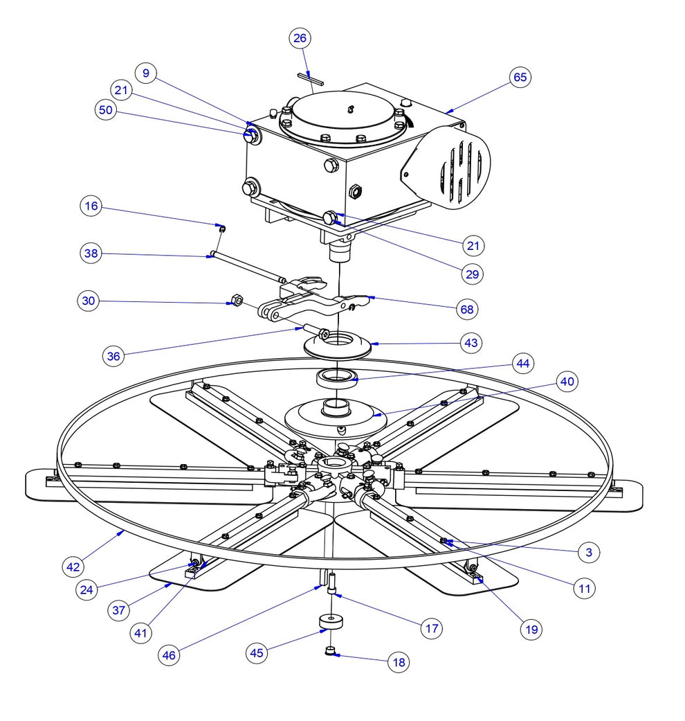 HP205 High Performance Riders Right Hand Rotor Assembly Parts by Allen Engineering