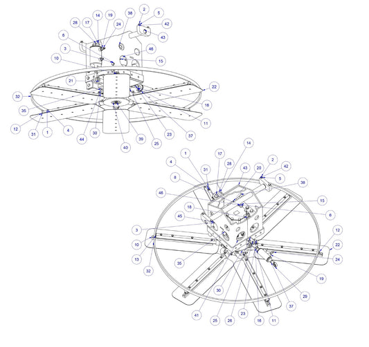 HDX760 Hydra Drive Extreme Riders RH (SOM) Rotor Assembly Parts by Allen Engineering