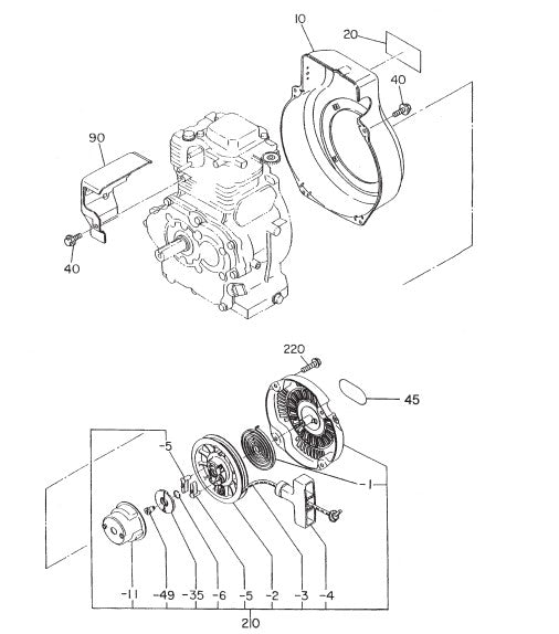 BA-Series Cooling and Starting Assembly. Parts by Multiquip whiteman