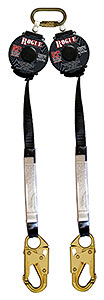 French Creek M2RG-0Z Rogue Web Self Retracting Lifeline with Steel Snap Hook (dual-leg unit)