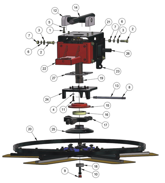 MSP475 Mechanical Super Pro Rotor Assembly (Right Hand) Parts by Allen Engineering