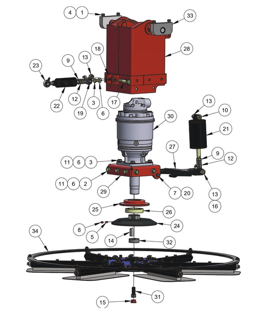 HDX605 Hydra Drive Extreme Riders Rotor Assembly (Right Hand) Parts By Allen Engineering