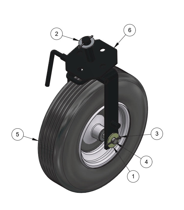 WB1224 Rubber Tire Assembly Parts by Allen Engineering