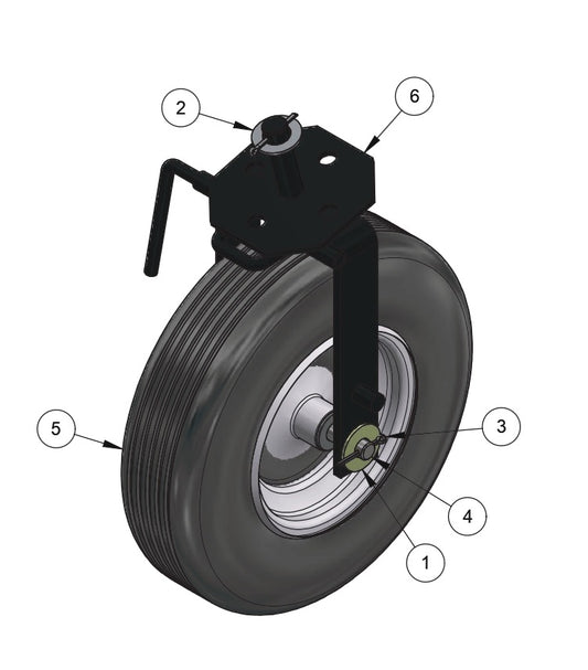 WB1224 Rubber Tire Assembly Parts by Allen Engineering