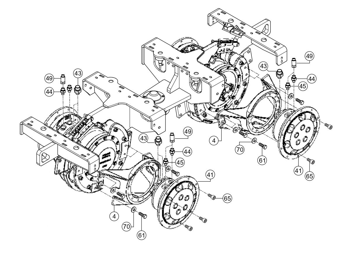 Drum Drive Assembly Parts for Rammax RX1575 SN 5572980 and Above Trench Roller By Multiquip