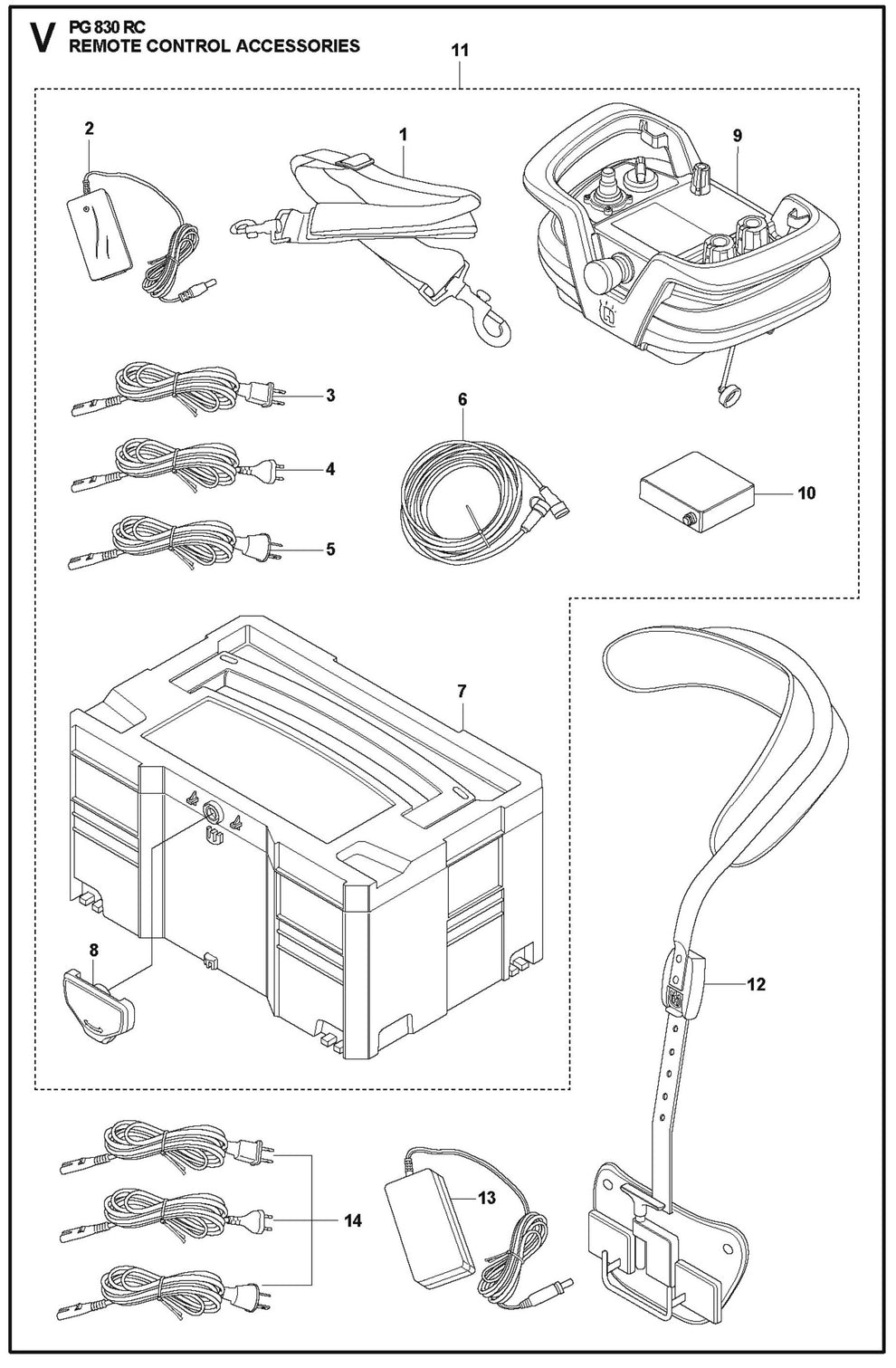 Remote Control Accessories Parts For PG 830 RC By Husqvarna