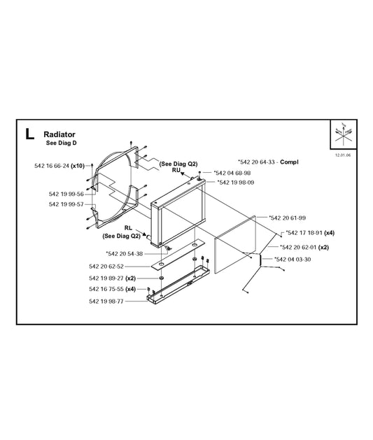 Radiator Parts for FS4800 D By Husqvarna
