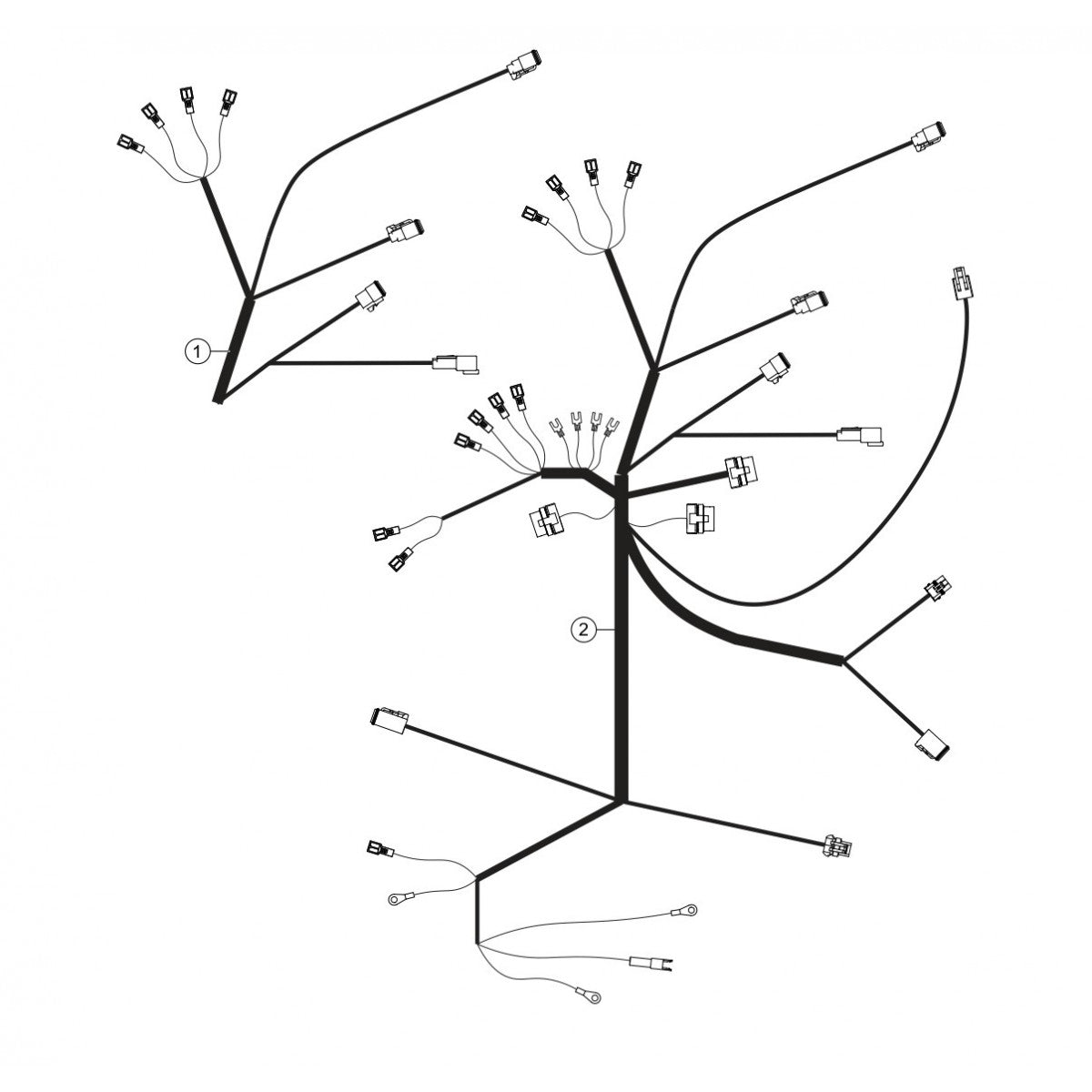 Cable Harness Assembly Parts for Rammax RX1575 SN 5572980 and Above Trench Roller By Multiquip