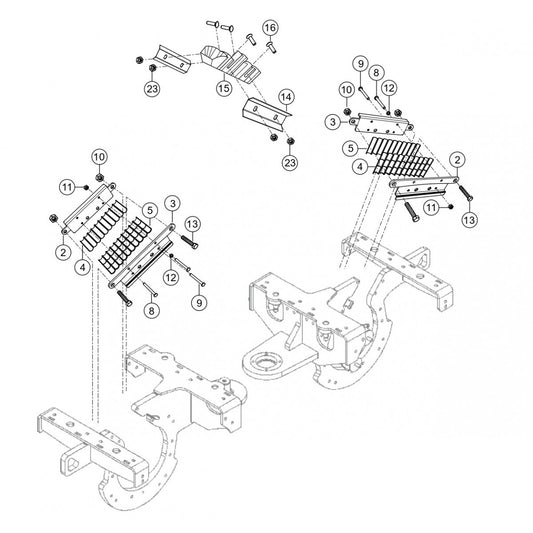 Center Beam Hose Guide Assembly Parts for Rammax RX1575 SN 5572980 and Above Trench Roller By Multiquip