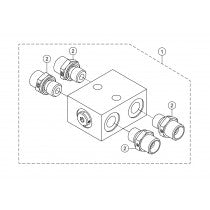 Hydraulic Block Assembly Parts for Rammax RX1575 SN 5572980 and Above Trench Roller By Multiquip