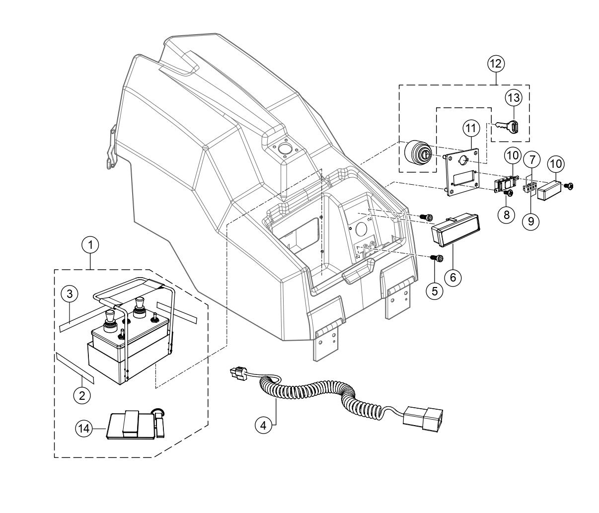 Cockpit  Assembly Parts for Rammax RX1575 SN 5570001 and Below Trench Roller By Multiquip
