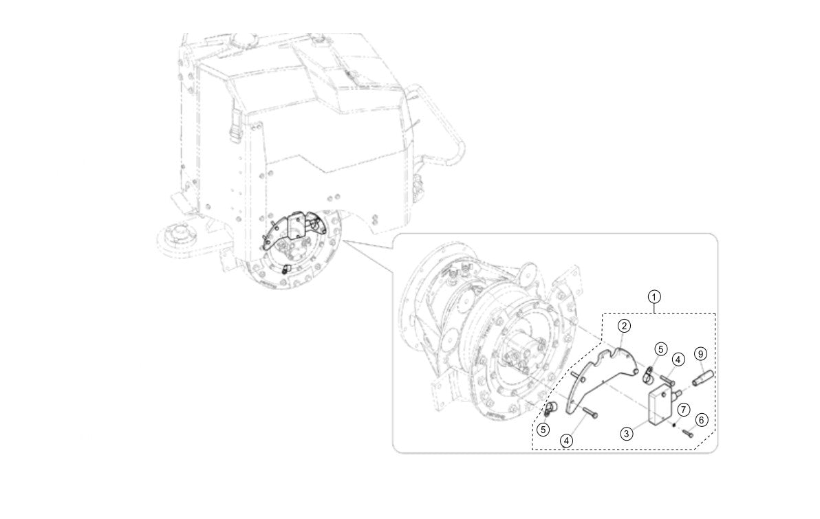 Sensor Assembly Parts for Rammax RX1575 Trench Roller with SN 5572980 and Above By Multiquip