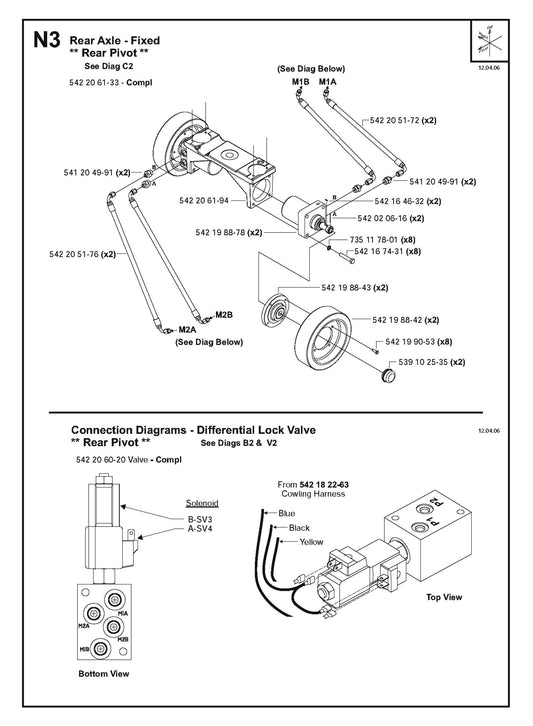 Rear Axle-Fixed Parts for FS4800 D By Husqvarna