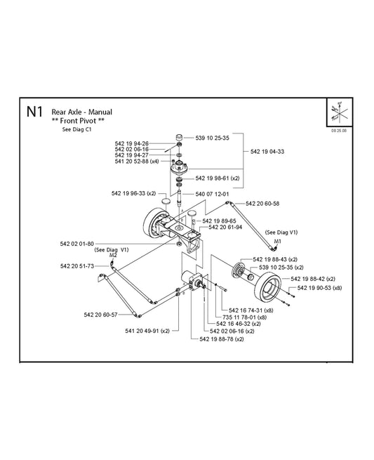Rear Axle-Manual Parts for FS4800 D By Husqvarna