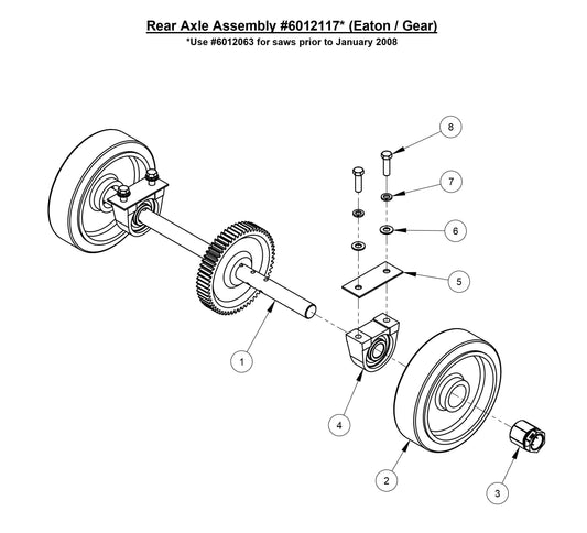 CC3728 Rear Axle Assembly (Eaton-Gear)