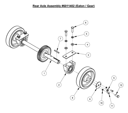 CC3535JBVP Rear Axle Assembly