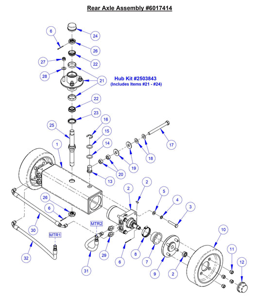 CC7574DD Rear Axle Assembly