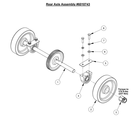 CC6566-3 Rear Axle Assembly