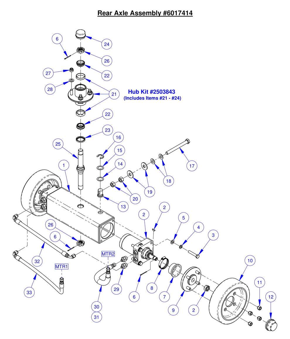 CC7574DK Rear Axle Assembly
