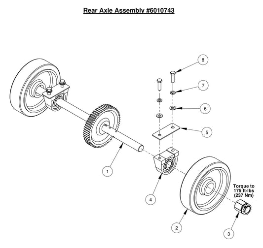 CC6561-3 Rear Axle Assembly