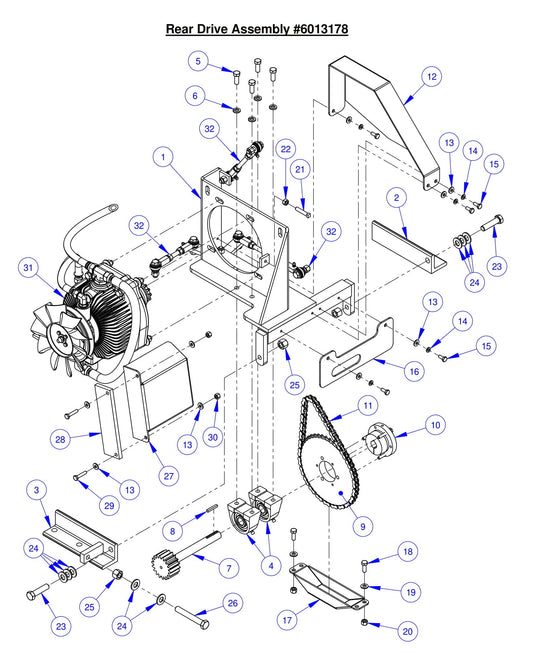 CC6561-3 Rear Drive Assembly