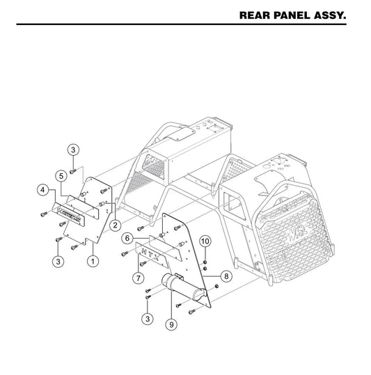 HTXD6I Rear Panel Assembly