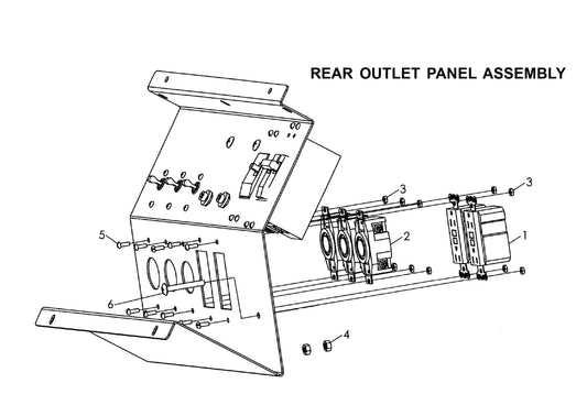 Maxi-Lite 15330 and 20330-Rear Outlet Panel Assembly (Fig 2) Parts By Allmand