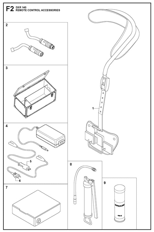 Remote Control Accessories Parts for DXR 140 By Husqvarna