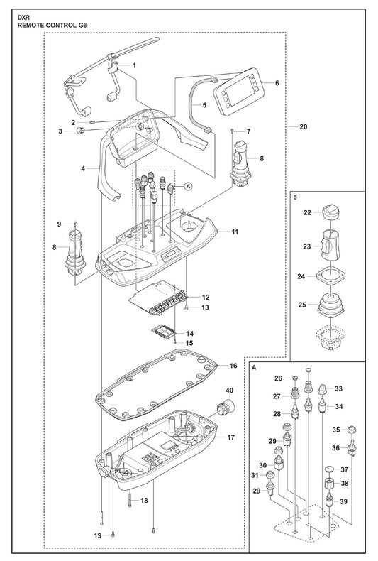 Remote Control G6 Parts for DXR 145 By Husqvarna
