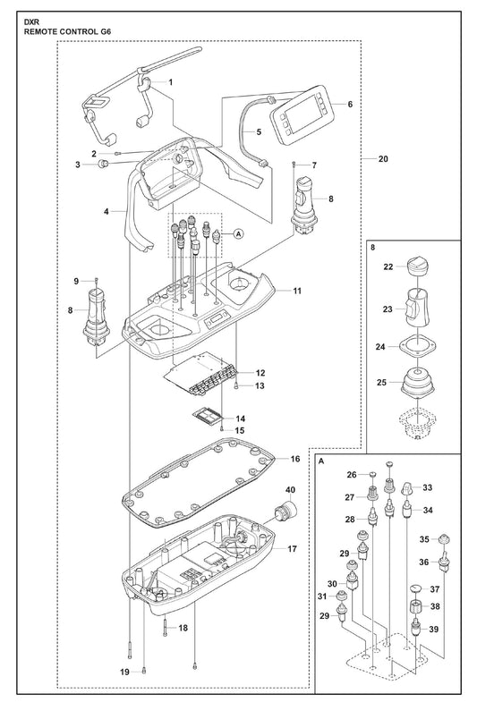 Remote Control G6 Parts for DXR 305 By Husqvarna